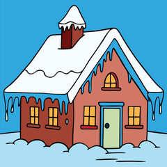 Charming Snow House in Winter Wonderland