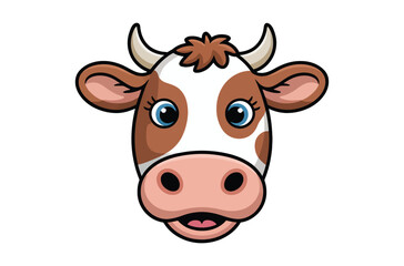 Cartoon cow vector illustration

