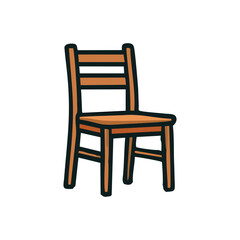 Chair vector chair icon comfortable seat furniture element flat vector illustration for interior room decor office workspace layout editable stock asset for graphic design project

