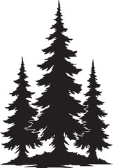 Christmas Tree silhouette Vector | Minimalist & Trendy Christmas Tree Silhouette Design | Unique & Stylish Christmas Tree Artwork for Vector design