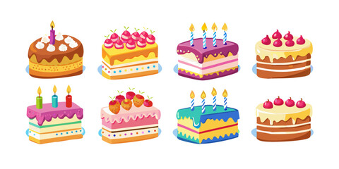 birthday cake with candles sets