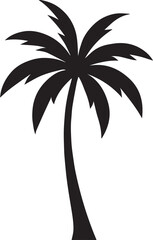 Obraz premium Coconut Tree silhouette Vector | Minimalist & Trendy Coconut Tree Silhouette Design | Unique & Stylish Coconut Tree Artwork for Vector design