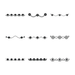 Obraz premium Floral Border Designs Decorative Elements and Ornamentation