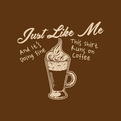 Hand drawn vintage coffee label illustration in retro style, perfect for cafe branding, packaging, or posters