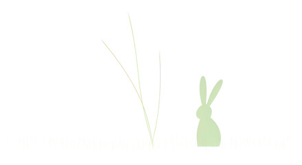 PNG Cute fresh spring vibes illustration minimalist rabbit.