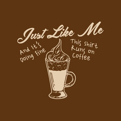 Hand drawn vintage coffee label illustration in retro style, perfect for cafe branding, packaging, or posters