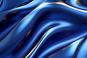 Deep blue flowing fabric