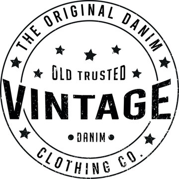 Print creative custom typography vinatge danim t shirt design