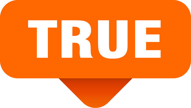 true sticker. true sign on transparent background