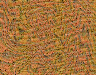 Abstract Swirling Orange and Green Texture