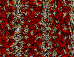 Abstract Red and Gray Swirl Pattern with Cracks