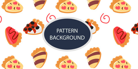 Sween and yummy pie milk varinat flour pattern background