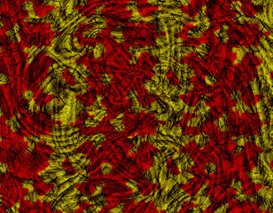 Abstract Red and Yellow Swirl Texture with Cracks