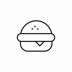 fast food burger icon sign vector