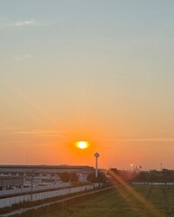 Fototapeta premium sunset over the river