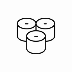 sushi rolls icon sign vector