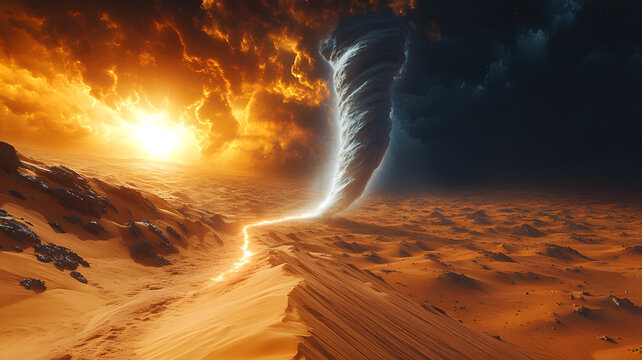 Desert storm divine light dramatic sky - Powered by Adobe