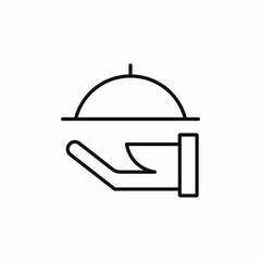 waiter food service icon sign vector