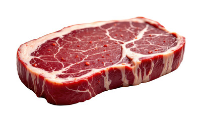 solo wagyu steak with marbling on a white background, in a detailed style, with intricate lines, minimal shadow, bright light, high resolution