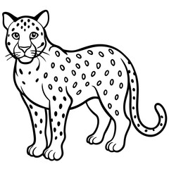 Leopard Layers line art vector