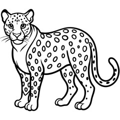 Leopard Layers line art vector