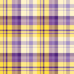 Seamless pattern with pleasant yellow and violet colors for plaid, fabric, textile, clothes, tablecloth and other things. Vector image.