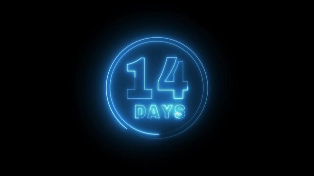 Neon calendar date animation.  Calendar time and date management schedule concept.