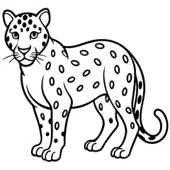 Leopard Layers line art vector