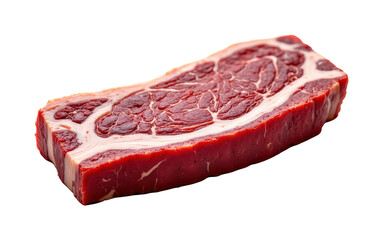 solo wagyu roast beef slice on a white background, in a detailed style, with intricate lines, minimal shadow, bright light, high resolution