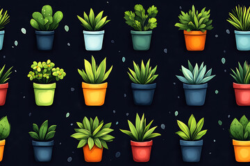 Fototapeta premium Kangaroo Paw Minimalist seamless pattern background vector, cute plants graphic