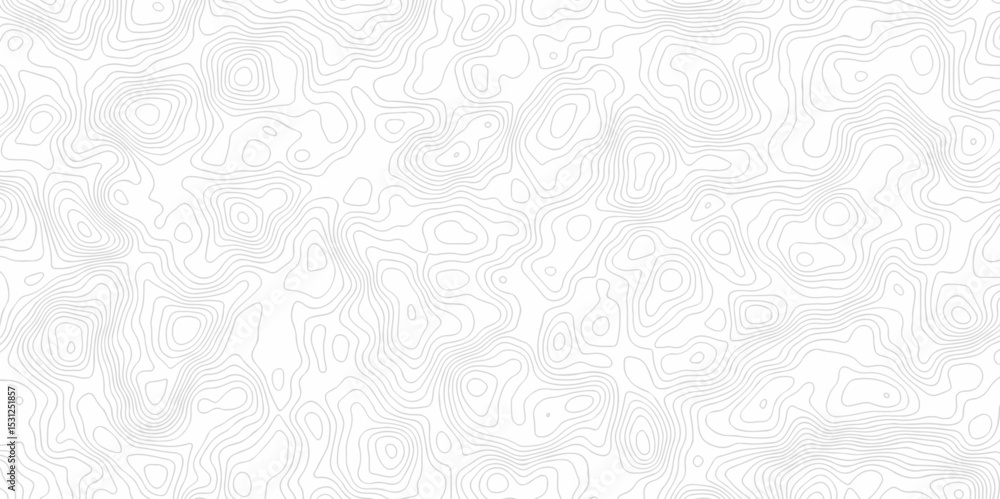 Poster vector geographic contour map. topography map background. black and white wave seamless line. topogr