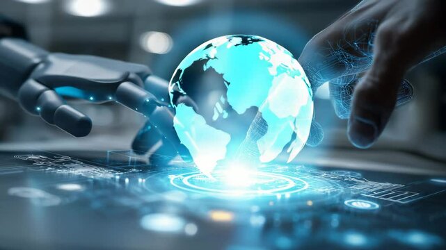 Zusammenarbeit von Mensch und KI an digitalen Schnittstellen. K&uuml;nstliche Intelligenz KI
