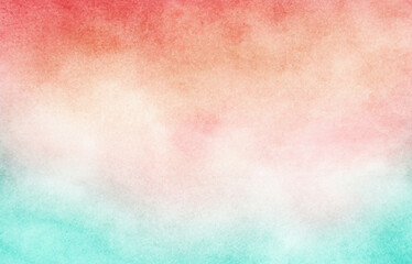 Red and Aqua Gradient Watercolor Texture Background