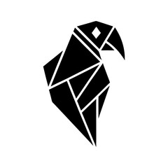 Geometric parrot head logo icon vector illustration © Sumondesigner_42