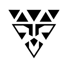 Geometric lion logo icon vector illustration