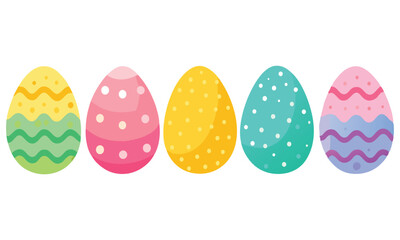 Colorful Patterned Easter Eggs Vector Collection for Festive Spring Decor