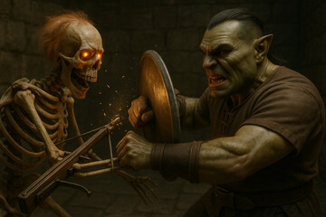 battle of undead and goblin
