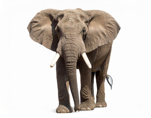 African elephant isolated on white background