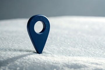 Blue GPS map marker icon on a navigation background, a perfect symbol for travel and business location