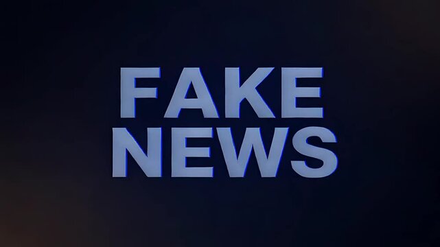 Fake News Concept with Glitch Effect on Digital Background Representing Misinformation and Disinformation Online
