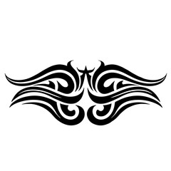 Black Tribal Tattoo Design, Vector Illustration, Decorative Pattern