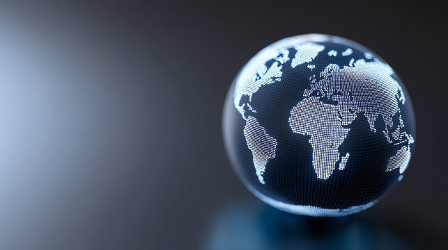 A detailed image of a globe highlighting the continents, perfect for educational and environmental themes.