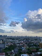 clouds over city