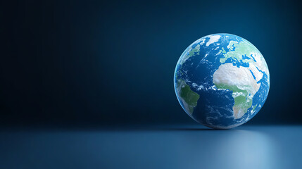 Fototapeta premium A stunning visual of Earth showcasing the beauty and fragility of our planet against a dark background.