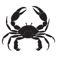Crab vector silhouette icon. Vector illustration eps 10.