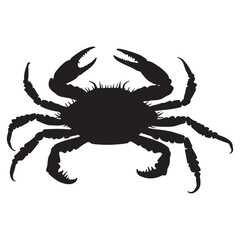 Crab vector silhouette icon. Vector illustration eps 10.