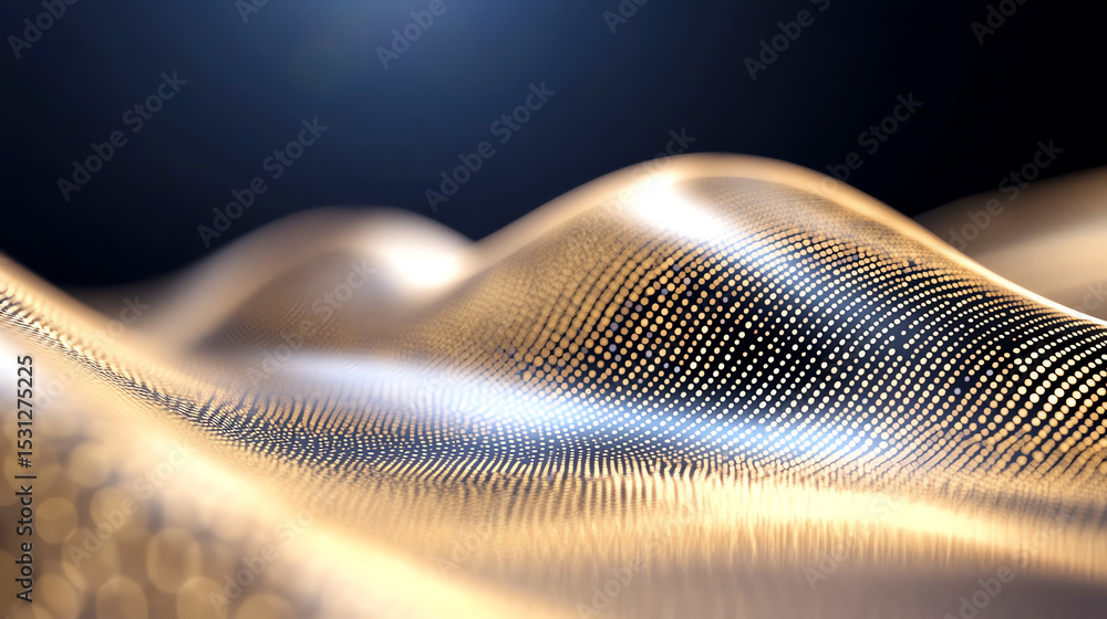Aufkleber Abstract waves of light create a stunning visual effect, representing energy and motion in a futuristic design.