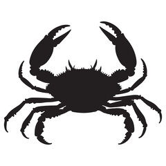Crab vector silhouette icon. Vector illustration eps 10.