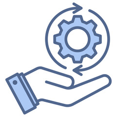 Change Management Blue Icon