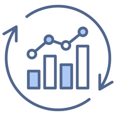 Continuous Improvement Blue Icon